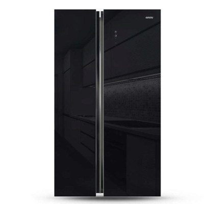 Холодильник GINZZU NFK-520 черное стекло Холодильник GINZZU NFK-520 черное стекло