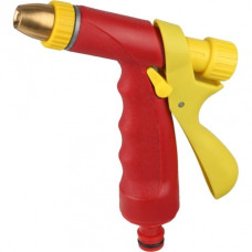 Пистолет поливочный GRINDA плавная регулировка, курок сзади, металлический с TPR