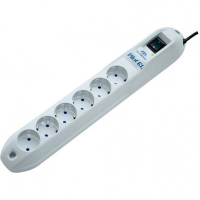 Сетевой фильтр Pilot GL 5м (6 розеток) белый