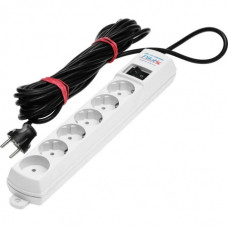 Сетевой фильтр Pilot S 7м (6 розеток) белый