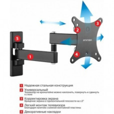 Кронштейн для телевизора Arm Media MARS-02 черный 10 Кронштейн для телевизора Arm Media MARS-02 черный 10