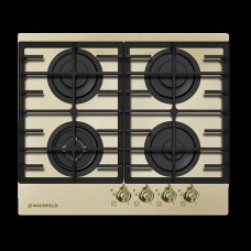 Газовая поверхность MAUNFELD mghg.64.17rib_cream glass (бежевое стекло+бронза)