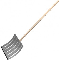 Лопата для уборки снега стальная оцинкованная,420х370х1370 мм, деревянный черенок, Россия// Сибртех