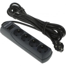 Сетевой фильтр Pilot m-MAX 5м (4 розетки) черный