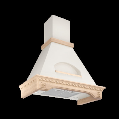 Вытяжка ELIKOR Бельведер Флореале 90П-650-П3Д бежевый/дуб белый патина