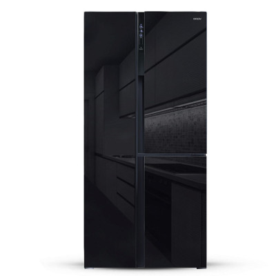Холодильник GINZZU NFK-610 Black glass Холодильник GINZZU NFK-610 Black glass