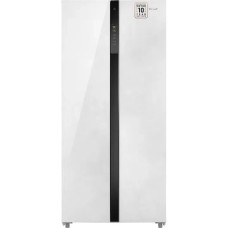 Холодильник WEISSGAUFF WSBS 500 Inverter NoFrost White Rock Glass
