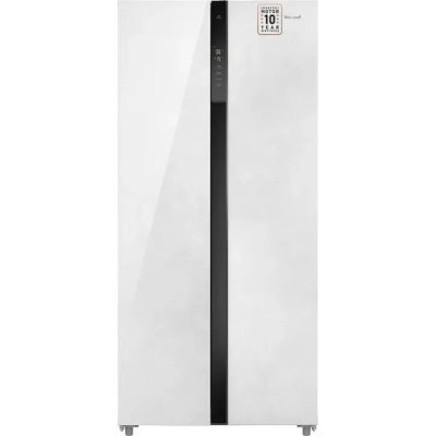 Холодильник WEISSGAUFF WSBS 500 Inverter NoFrost White Rock Glass Холодильник WEISSGAUFF WSBS 500 Inverter NoFrost White Rock Glass