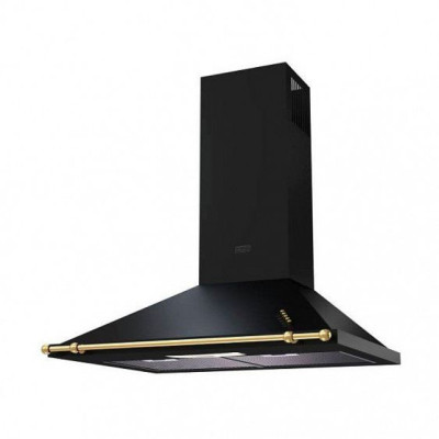 Вытяжка KRONASTEEL betty 600 black/gold push button с рейлингом