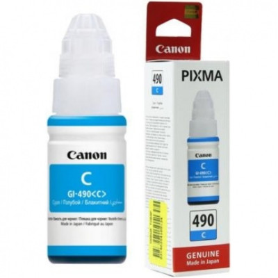 Картридж Canon GI-490C (0664C001) для Canon Pixma G1400/2400/3400, голубой Картридж Canon GI-490C (0664C001) для Canon Pixma G1400/2400/3400, голубой