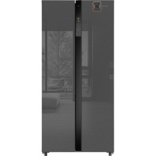 Холодильник WEISSGAUFF WSBS 500 Inverter NoFrost Bru Steel Glass