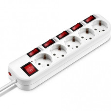 Сетевой фильтр Buro 500SH-5-SW-W 5м (5 розеток) белый