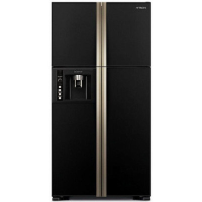Холодильник HITACHI R-W722 FPU1 GBK черное стекло Холодильник HITACHI R-W722 FPU1 GBK черное стекло