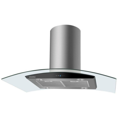 Вытяжка MAUNFELD ANCONA PLUS A (GLASS ISLA) 90 нержавеющая сталь/черное стекл