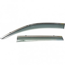 Ветровики Artway VW TIGUAN 2017 инжекционные с металлизированным молдингом, Компл