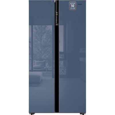 Холодильник WEISSGAUFF WSBS 600 NoFrost Inverter Blue Glass Холодильник WEISSGAUFF WSBS 600 NoFrost Inverter Blue Glass