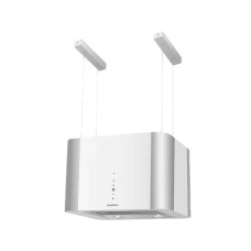 Вытяжка MAUNFELD BOX (ISLA) 45 нержавейка/белое стекло