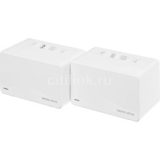 Wi-Fi роутер MERCUSYS Halo H25BE, Wi-Fi 7, BE3600, 2.4/5ГГц, 3 WAN/LAN, белый, 2 шт. в комплекте [halo h25be(2-pack)]