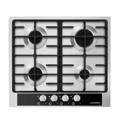 Газовая поверхность MAUNFELD mghs.64.72s_inox (нержавейка+черная вставка)