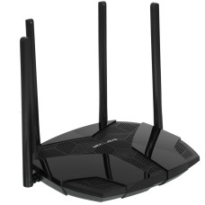 Беспроводной маршрутизатор Mercusys MR80X, Wi-Fi 6 802.11ax 2976Мбит/с, 2.4+5ГГц, 3xGLAN, 1xGWAN чёрный